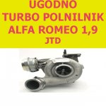 TURBO PUNJAČ ALFA ROMEO 1,9 JTD cena z pdv