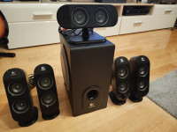 Logitech X-530, 5.1 zvučnici, subwoofer i 5 satelita, ispravno