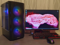 GAMING PC--I3 10100+ RTX 2060 6Gb...RGB Kućište-Win 10+MONITOR 24