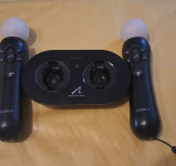 PS3 move controlers + base