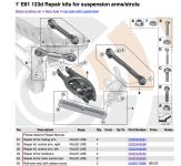 BMW 1er, 3er, X1 E-series komplet ramena mosta stražnjeg ovjesa