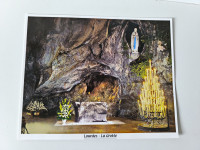 Slika - LOURDES - La Grotte - sjajna reprodukcija - 24 x 30 cm