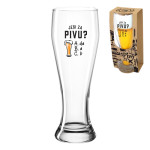 ČAŠA ZA PIVO S TISKOM 500ml VISOKA Jesi za pivu u poklon kutiji