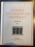 Ljetopis Jugoslavenske akademije, knjiga 55. Zagreb, 1949.