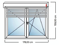 PVC PROZOR 178x159 SA ROLETOM - RABLJENO