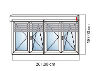 PVC PROZOR 261x157 SA ROLETOM - RABLJENO