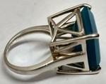 dizajnerski srebrni prsten sa larimalom