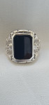 SREBRNI PRSTEN ONYX  ,Art deko 1920/30