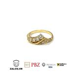 ZLATNI PRSTEN S DIJAMANTIMA 2.86 G 14K 0.5 ct ***DO 24 RATE*** R1!