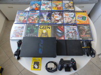 Sony PlayStation 2 Fat + PlayStation 2 Slim + 16 igara