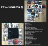 PS3 + 18 IGRICA + 2 JOY STICKS