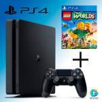 PS4 SLIM 500GB + LEGO WORLDS ● 12 MJ. JAMSTVA ● AKCIJA ●