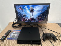 Sony Playstation 4 Slim 1TB + LED Hitachi tv 61cm,joystick,3 igrice