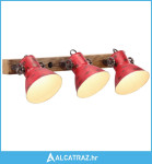 Zidna svjetiljka 25 W pohabano crvena 65 x 25 cm E27 - NOVO