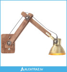 Zidna svjetiljka u industrijskom stilu mjedena okrugla E27 - NOVO