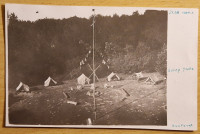 Stara Fotografija Logor skauti Šatori Izviđači Plitvice 1930 Plitvička