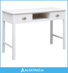 Radni stol bijeli 108 x 45 x 76 cm od masivnog drva paulovnije - NOVO