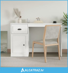 Radni stol s ladicom bijeli 115 x 50 x 75 cm konstruirano drvo - NOVO