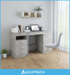 Radni stol siva boja betona 140 x 50 x 76 cm od iverice - NOVO