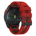 Dual Color silikonski remen sat Garmin Fenix 8, Fenix 7 crveno-crni