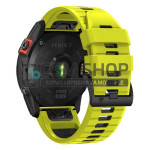 Dual Color silikonski remen sat Garmin Fenix 8 Fenix 7 limun žuta-crni