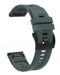 Garmin Fenix 7X/6X/5X/3/D2/Q/MK... QuickFit, logo, sivo plavi