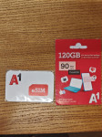 A1 eSIM 120 GB 3 meseca