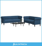 2-dijelni set sofa plavi od tkanine - NOVO