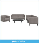 3-dijelni set sofa smeđesivi od tkanine - NOVO