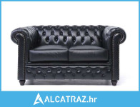 Chesterfield Dvosjed Original Leather | 2-sjedišta | Black - NOVO