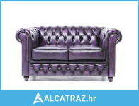 Chesterfield Dvosjed Original Leather | 2-sjedišta | Wash Off Purple -