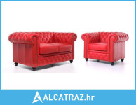 Chesterfield Set Garnitura Original Leather | 1 + 2 sjedišta | Red - N