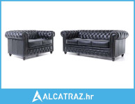 Chesterfield Set Garnitura Original Leather | 2 + 3 sjedišta | Black -