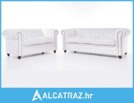 Chesterfield Set Garnitura Original Leather | 2 + 3 sjedišta | White -