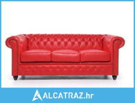 Chesterfield Trosjed Original Leather | 3-sjedišta | Red - NOVO