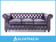 Chesterfield Trosjed Original Leather | 3-sjedišta | Wash Off Purple -