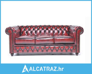 Chesterfield Trosjed Original Leather | 3-sjedišta | Wash Off Red - NO