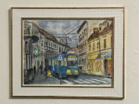 Slika Zagreb akvarel 30x40