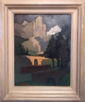 ANTE KUMAN,ULJE NA KAŠIRANOM PLATNU,1927,41/32 CM,MASIVAN OKVIR IZ VRE