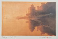 Antun Mateš "Agra Taj Mahal" aquatinta 50x70cm; iz 1999 godine; 1/200