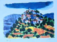 Edo Murtić "Motovun" serigrafija 50x70cm;