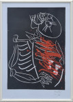 Edo Murtić "Viva la Muerte 10" svilotisak serigrafija 70x50cm;