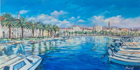 Ivan Vlašić "Najljepši grad na svijetu - Split"ulje na platnu 70x140cm