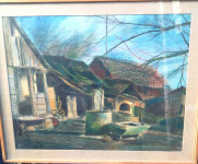 PREDRAG GOLL.,AK.SL.,ODLIČAN,VELIKI (60/47 CM) PASTEL,CERTIFIKAT