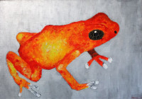 Slika na platnu " Red frog ", 82 x 58 cm