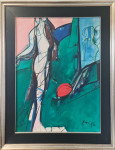 Zlatko Prica "Crvena lopta TAR" ulje na platnu 75x60cm; iz 1976 godina