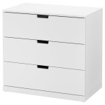 IKEA - NORDLI komoda s 3 ladice, bijela, š80xv76xd47 cm - TRI KOMADA