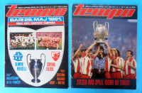 FK CRVENA ZVEZDA - PRVAK EVROPE 1991 lot od 2 nogometna magazina Tempo