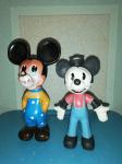 Mickey Mouse, 2 gumene igračke, Walt Disney