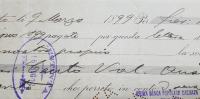 STARI DOKUMENAT O ISPLATI, PRVA PUČKA DALMATINSKA BANKA U SPLITU 1899.